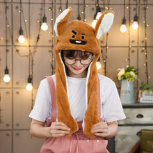 Load image into Gallery viewer, Kocozo Rabbit Hat with Moving Ears Cute Cartoon Toy Hat Airbag Kawaii Funny Toy Cap Kids Plush Toy Birthday Gift Hat for Girls