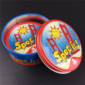 2020 Spot Board Games 83mm For Kids Like It Classic Education Card Dobble Game English Version Home Party Funny Game