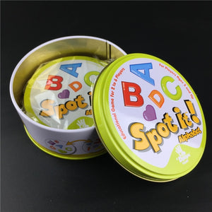 2020 Spot Board Games 83mm For Kids Like It Classic Education Card Dobble Game English Version Home Party Funny Game