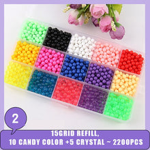 Load image into Gallery viewer, Children Beads Crafts for Kids 5200pcs DIY Beads Crystal Creative Material Kids Beads Water Spray Magic Puzzle Toys for Children
